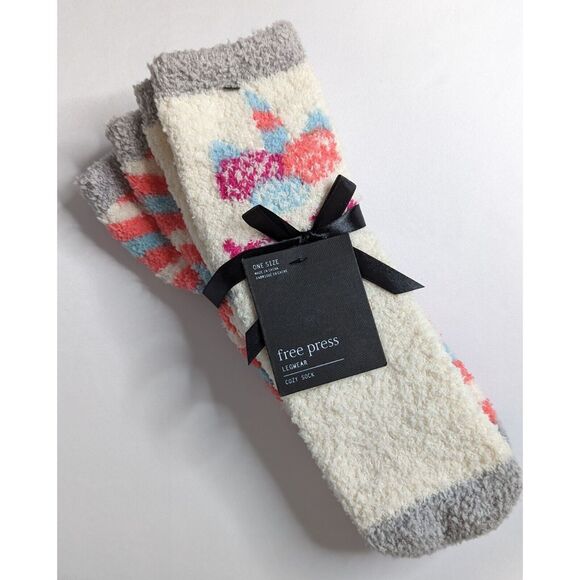 Free Press Cozy Winter Socks Pink Pastel 2 Pack - Picture 6 of 6